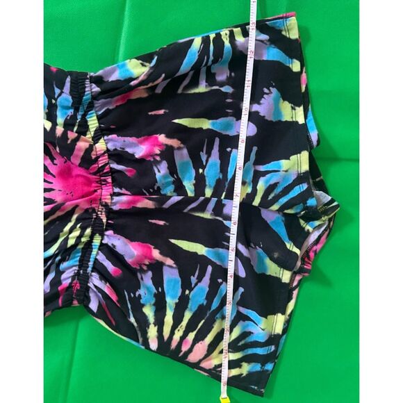 Justice Sleep Romper Girls Size 7 8, Black Sleeveless w/ Tie Dye - Picture 4 of 5